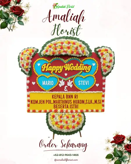 Papan Bunga Pernikahan Kertek